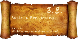 Batiszt Ernesztina névjegykártya